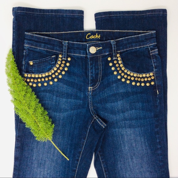 Cache Pretty Studded BootCut Jeans Size (4) - Picture 3 of 9